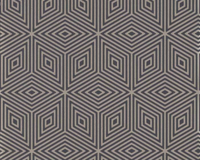 Paint & Paper Library Marquetry Tile Kohl Wallpaper