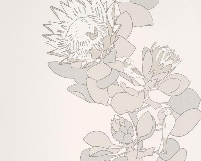 Paint & Paper Library Protea Trail Slate PPPTSL Wallpaper
