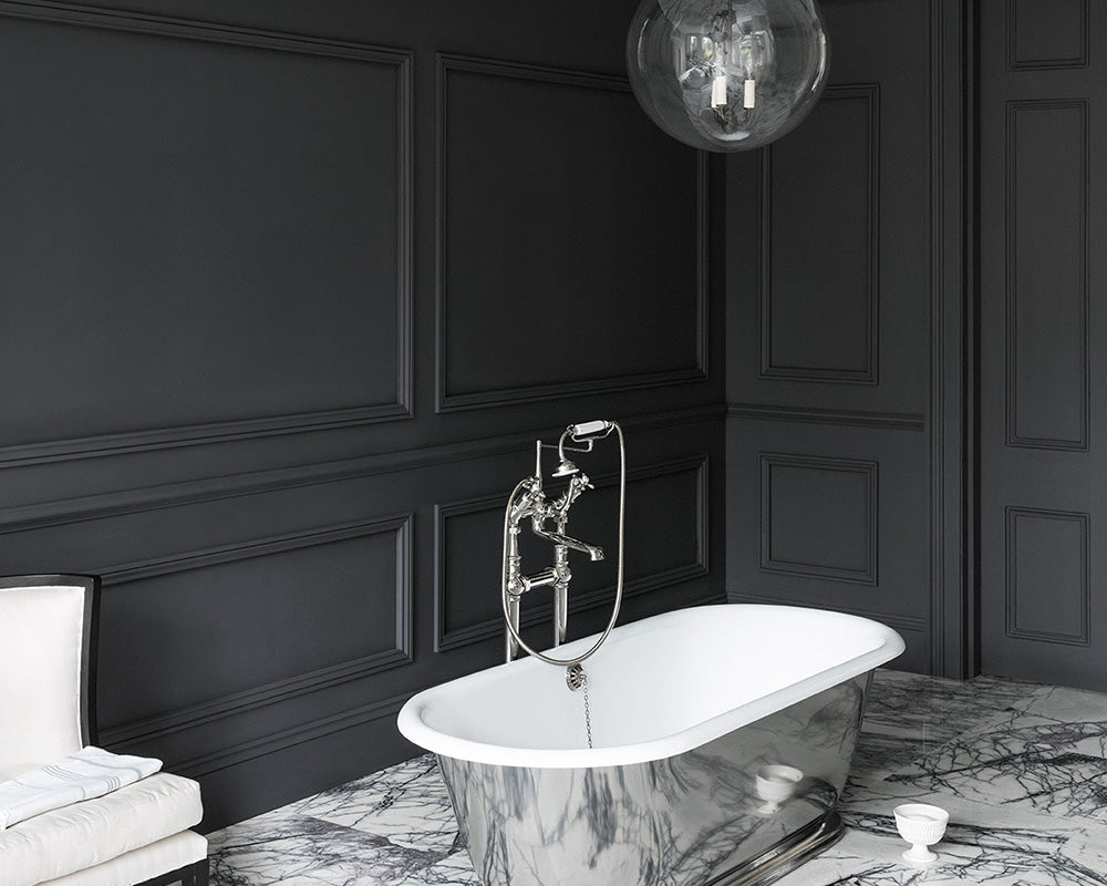 Paint & Paper Library Perse Grey paint in a bathroom