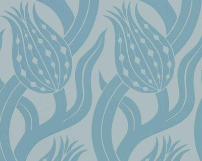 Zoffany Persian Tulip Wallpaper Blue Stone 312997