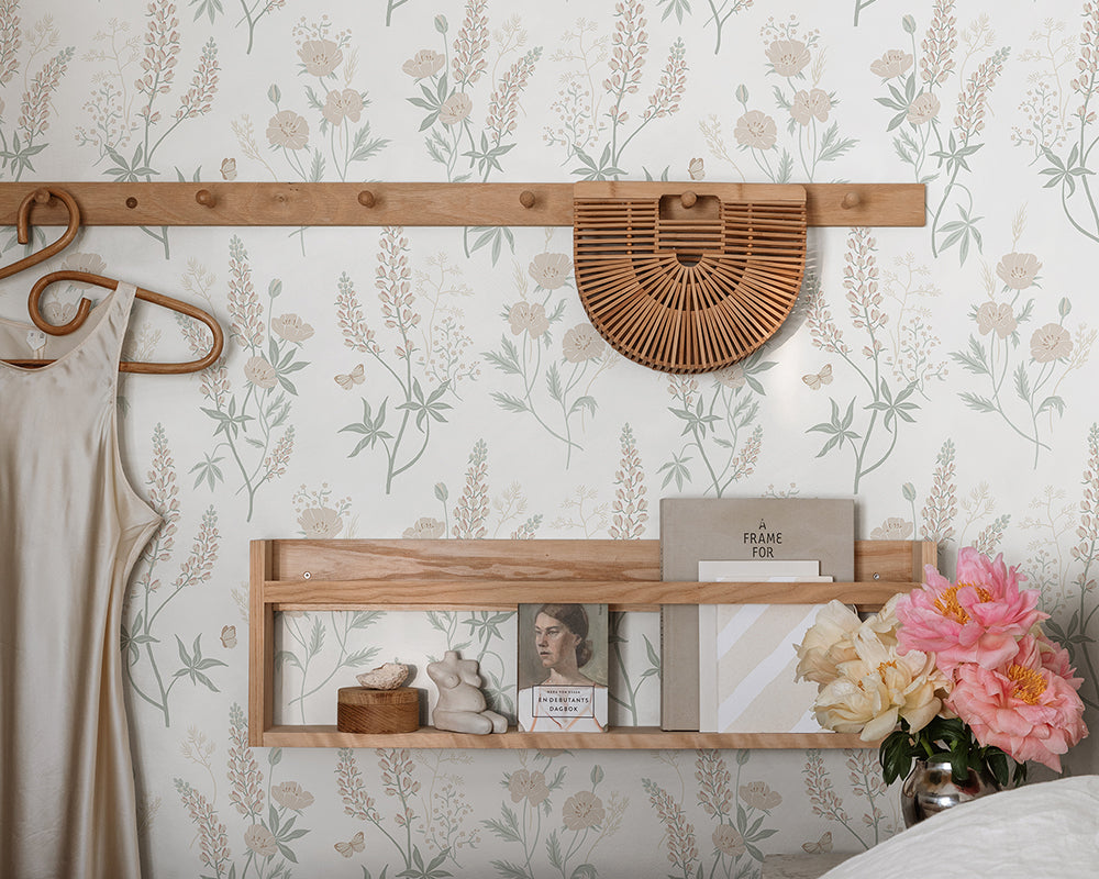 Sandberg Emma Wallpaper on a bedroom wall