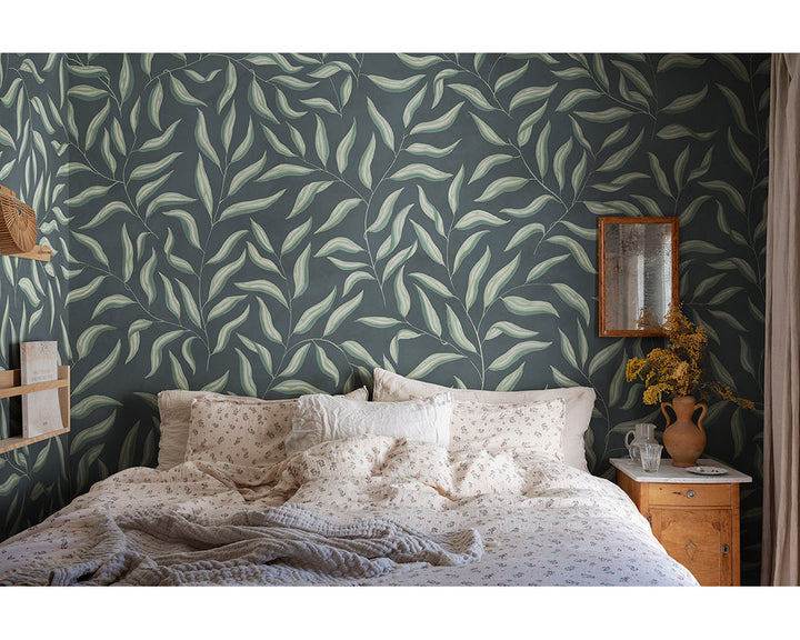 Sandberg Jennie Wallpaper on a bedroom wall