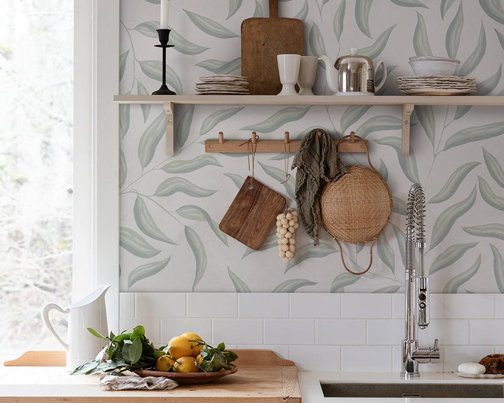 Sandberg Jennie Wallpaper on a kitchen wall