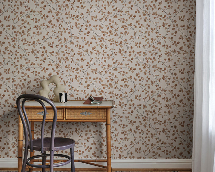 Sandberg Bokskog Wallpaper in teracotta