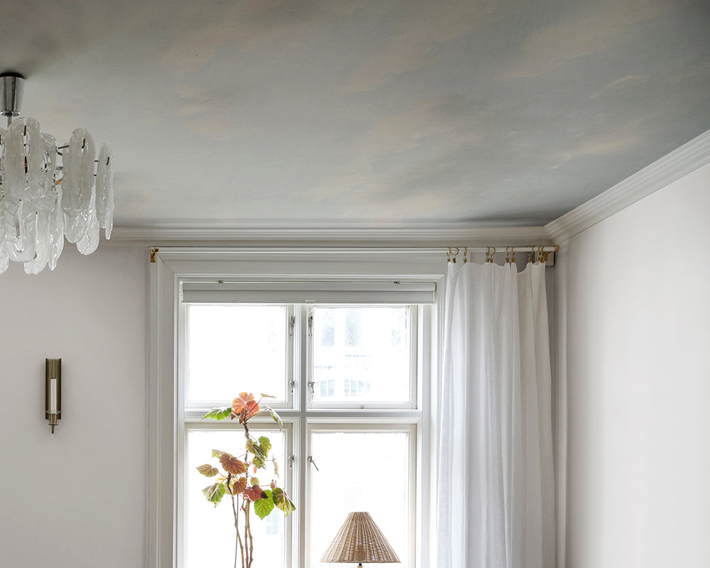 Sandberg Moln Ceiling Wallpaper on a ceiling