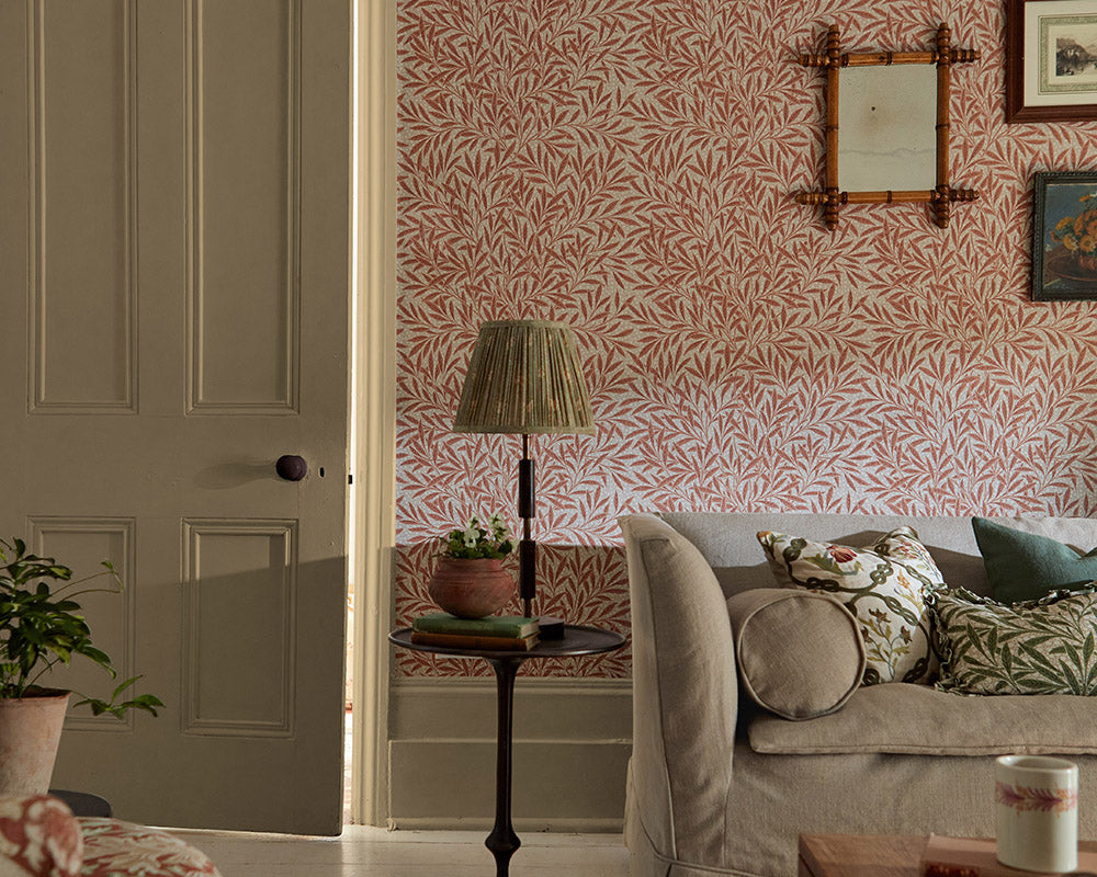 Morris & Co Emery's Willow Wallpaper in a living space