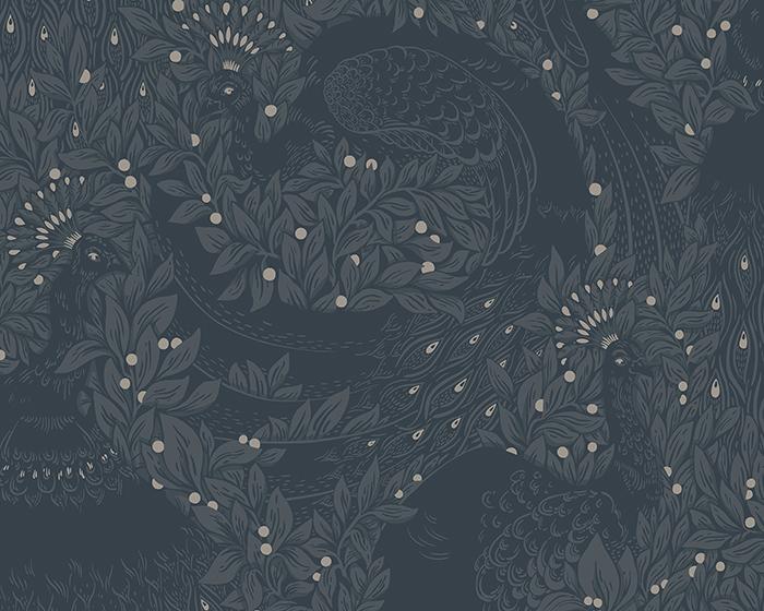Sandberg Evelina Indigo Blue S10126 Wallpaper