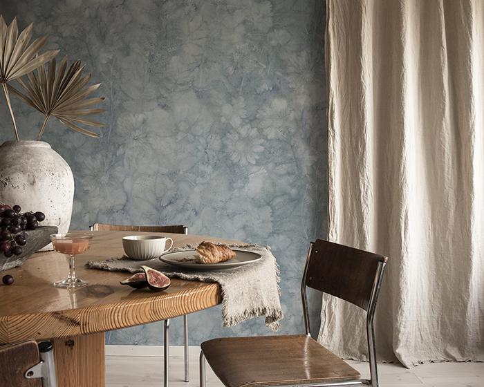 Sandberg Monica Misty Blue S10132 Wallpaper in Room