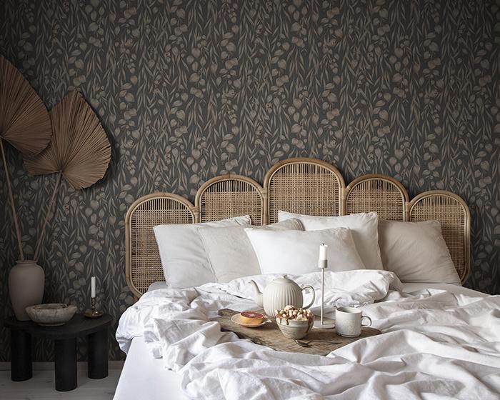 Sandberg Sara Indigo Blue S10117 Wallpaper in Room