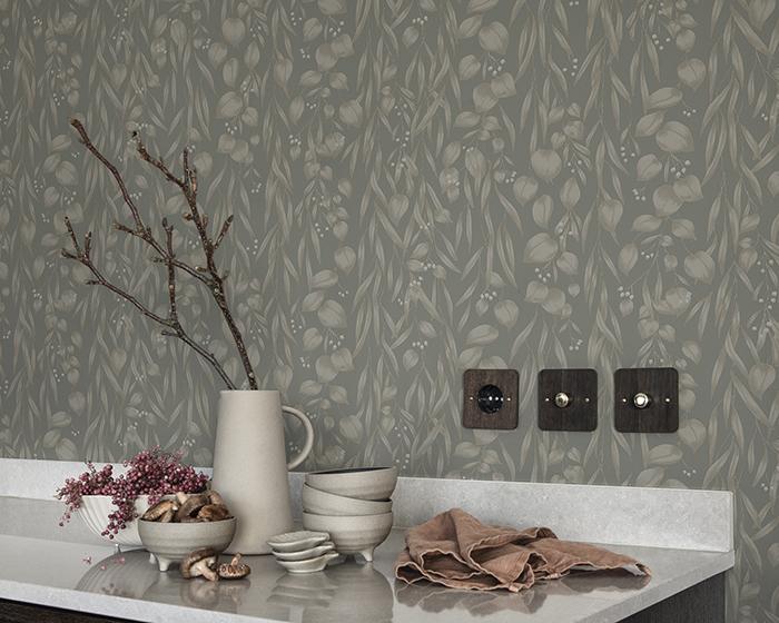 Sandberg Sara Sage Green S10119 Wallpaper in Room