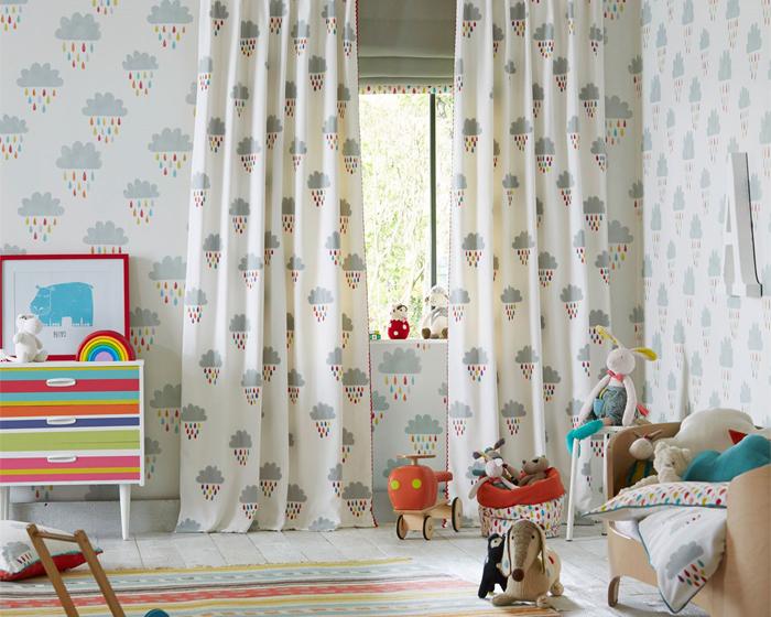 Scion April Showers Slate/Pickle/Paper 111268 Wallpaper