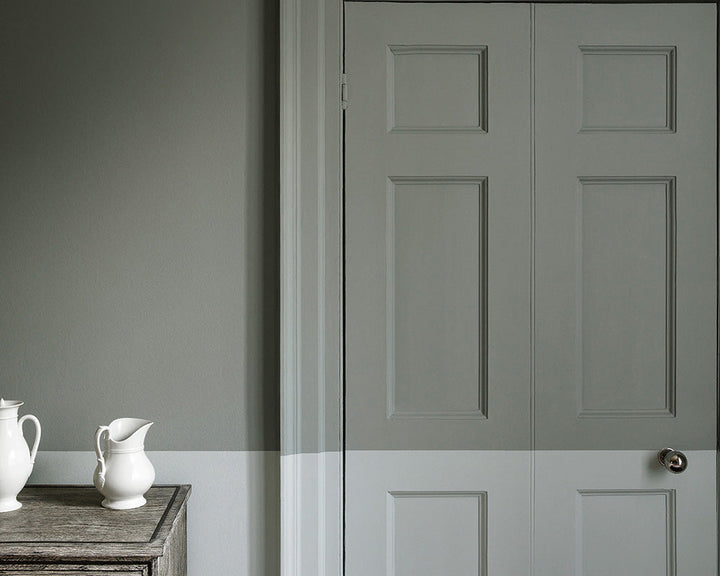 Paint & Paper Library Steel on dining room walls