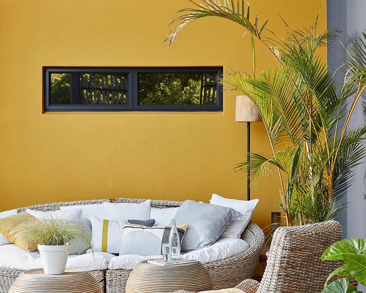 Little Greene Yellow-Pink 46 Paint on exterior walls