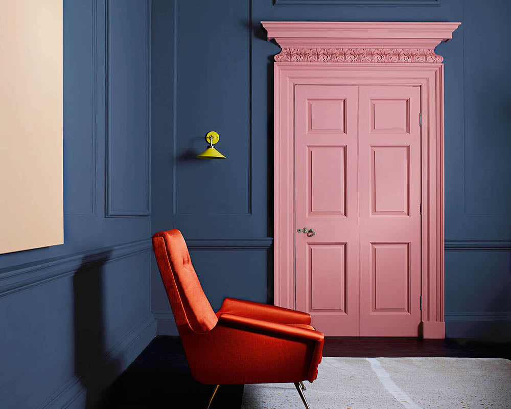 Zoffany Comom Blue Paint on walls