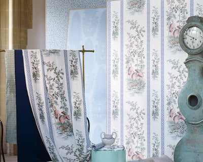 Zoffany Storks & Thrushes Wallpaper in a display