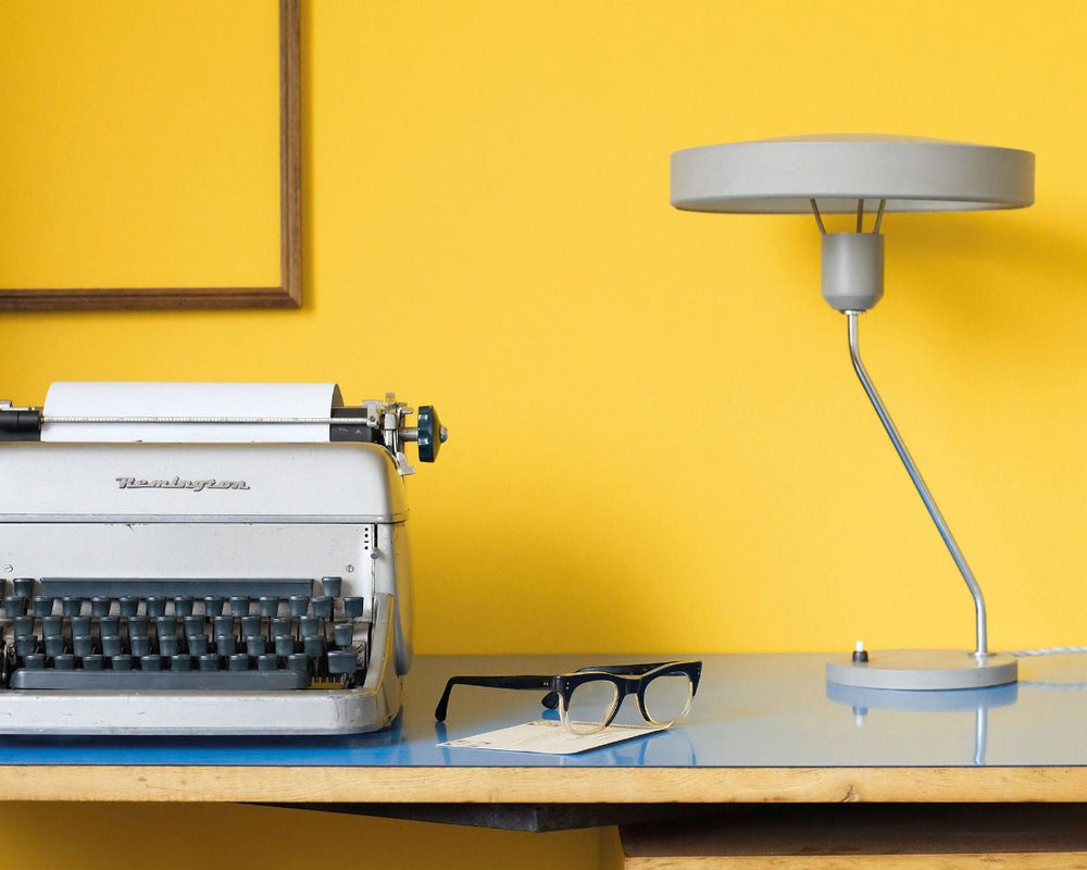 Fired Earth Aconite Yellow Paint in Room