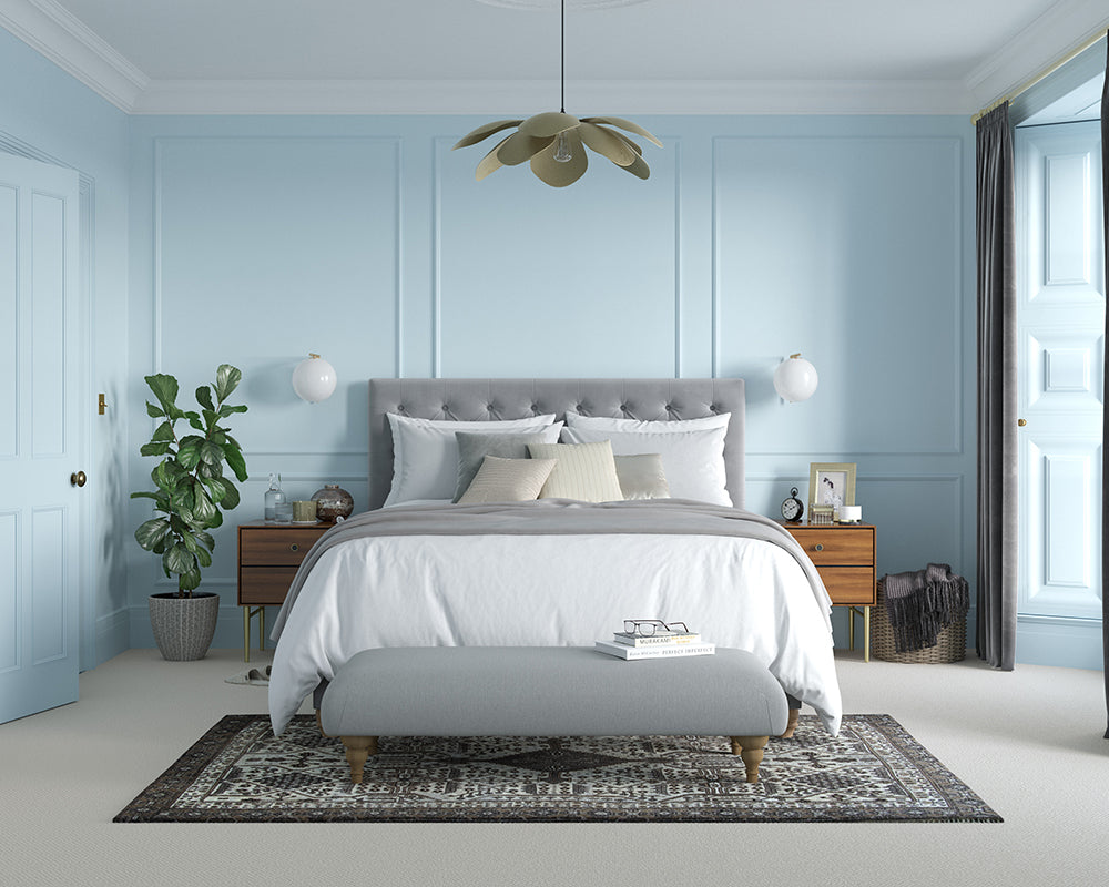 Dulux Heritage Copenhagen Blue Bedroom