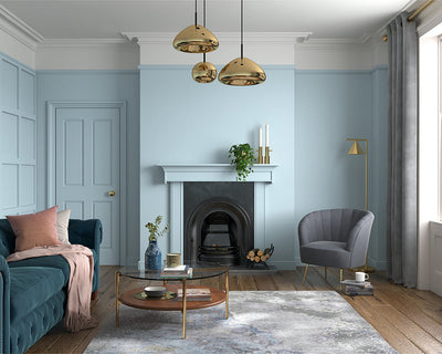 Dulux Heritage Copenhagen Blue Paint in Living Room