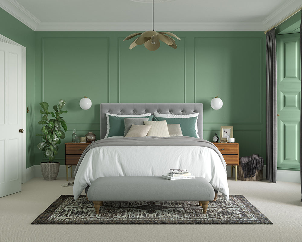 Dulux Heritage DH Grass Green Bedroom