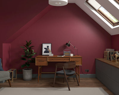 Dulux Heritage Florentine Red Paint in Home Office