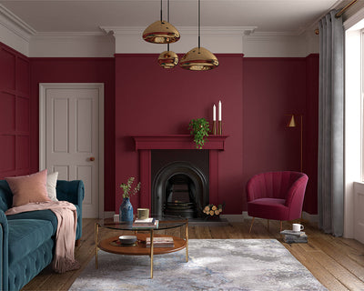 Dulux Heritage Florentine Red Paint in Living Room