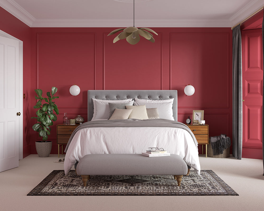 Dulux Heritage Pugin Red Bedroom
