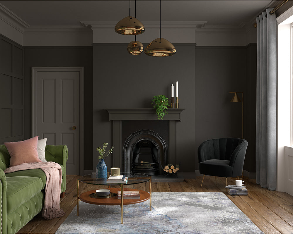 Dulux Heritage Tudor Brown Paint in Living Room
