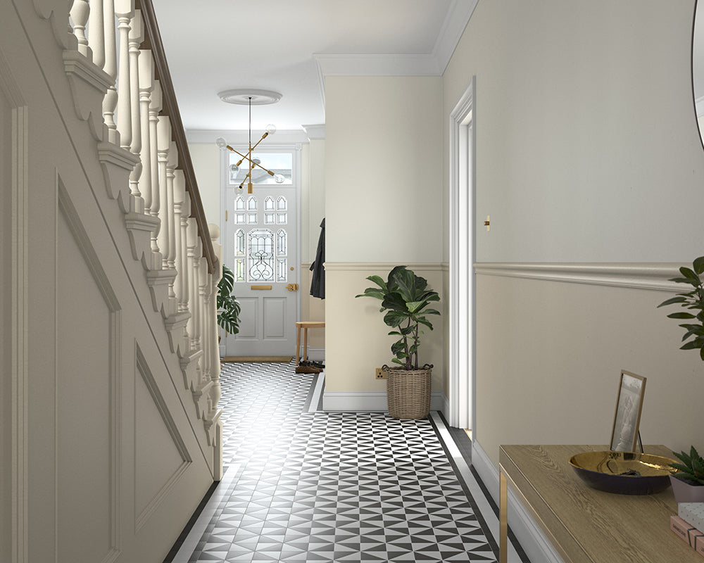 Dulux Heritage Voile White Paint in Hallway