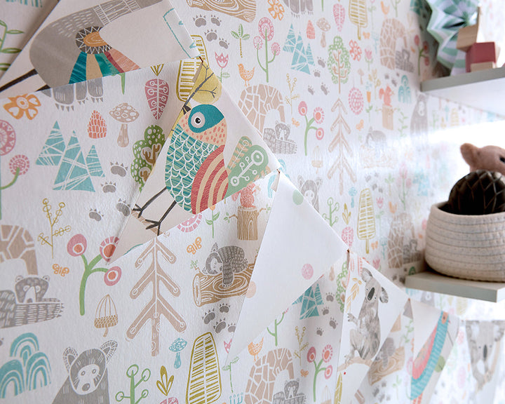 OHPOPSI Honeywood Bears Wallpaper close up