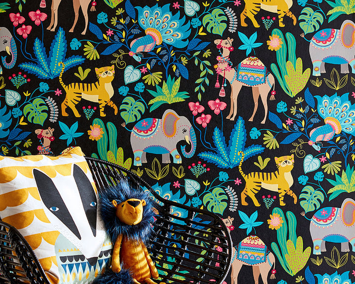 OHPOPSI Samba Safari Wallpaper on a wall