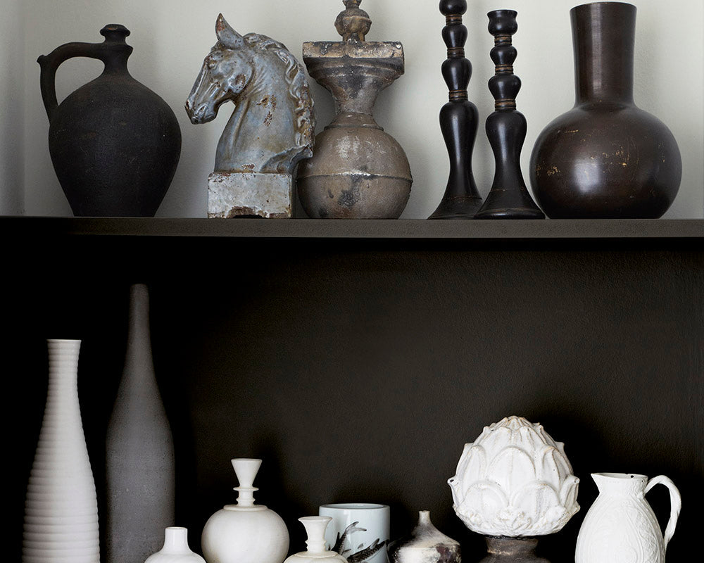 Sanderson Graphite Paint on shelves