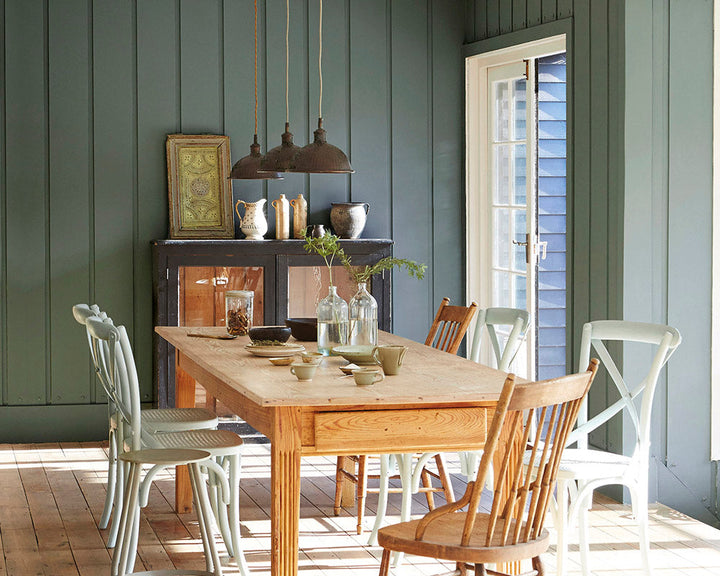 Sanderson Vineyard Paint used on dining room walls