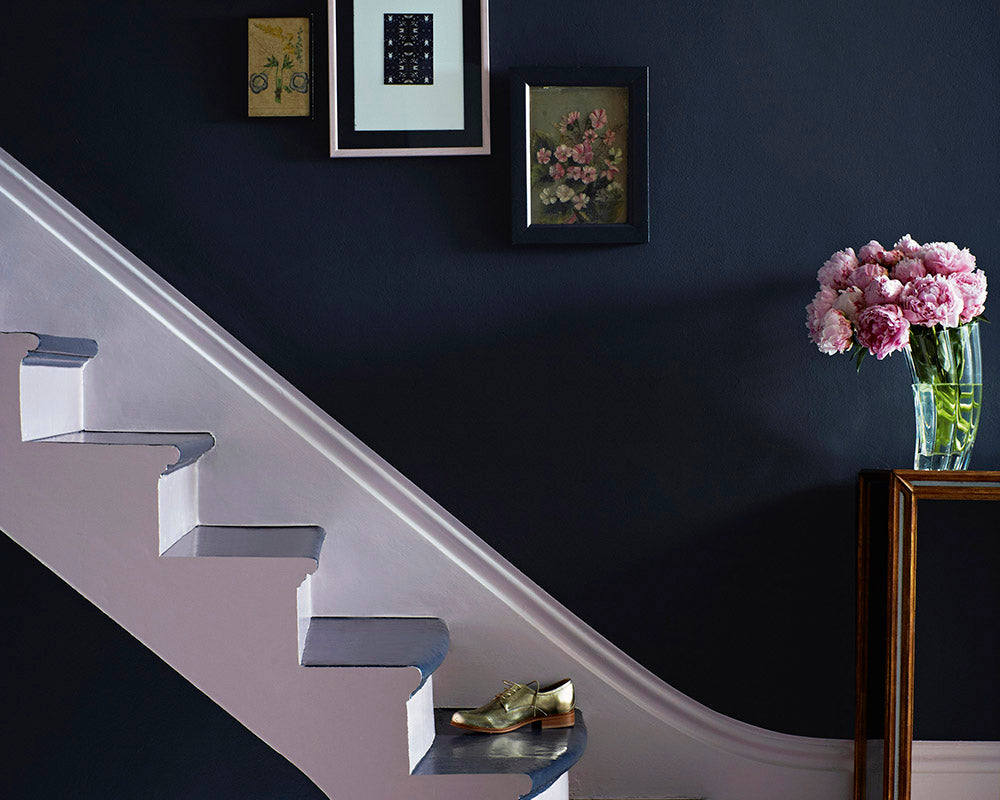 Sanderson Indigo Blue Paint on hallway walls