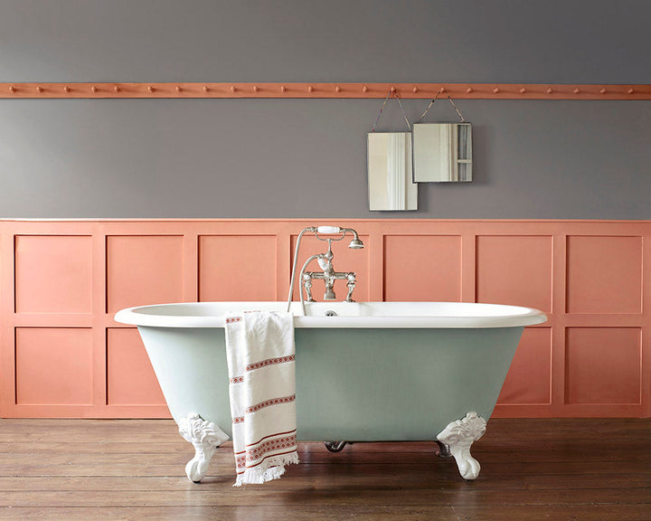 Sanderson Inkwood Paint on woodwork in a bathroom