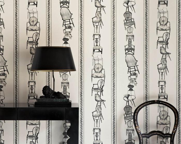 Barneby Gates Chairs in Parchment Wallpaper BG0500102