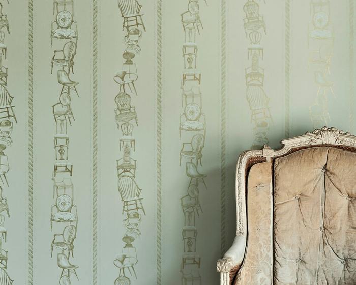 Barneby Gates Chairs in Eau De Nil Wallpaper BG0500101