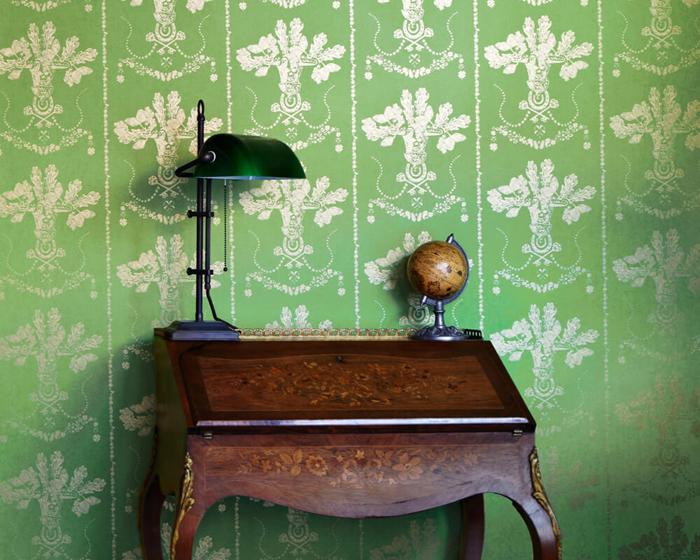 Barneby Gates Lucky Charms in Georgian Green Wallpaper BG0700201