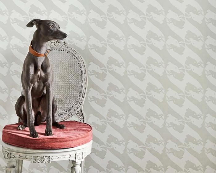 Barneby Gates The Dogs in Pale Grey Wallpaper BG0700201