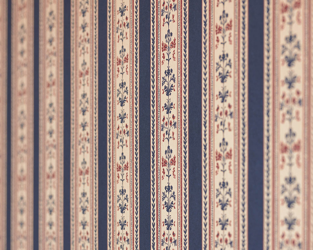 Barneby Gates Folk Stripe Wallpaper detail