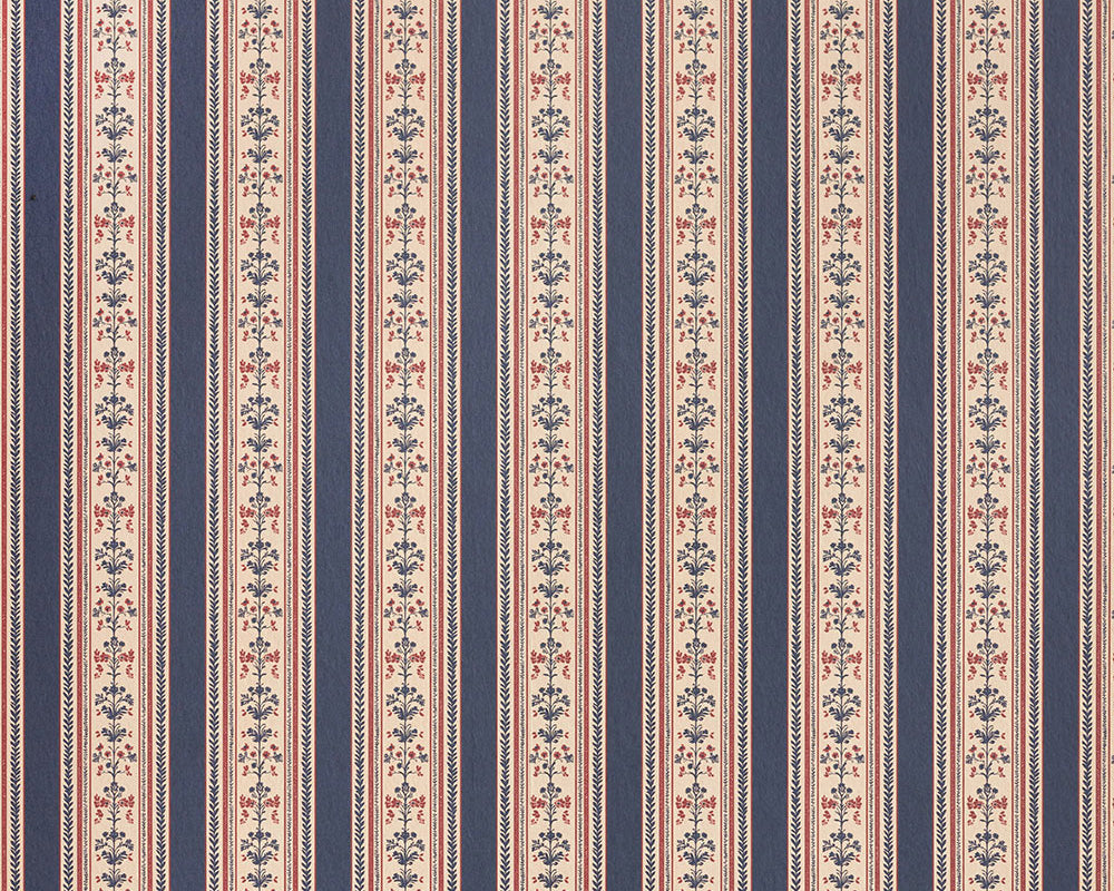 Barneby Gates Folk Stripe Wallpaper in Navy