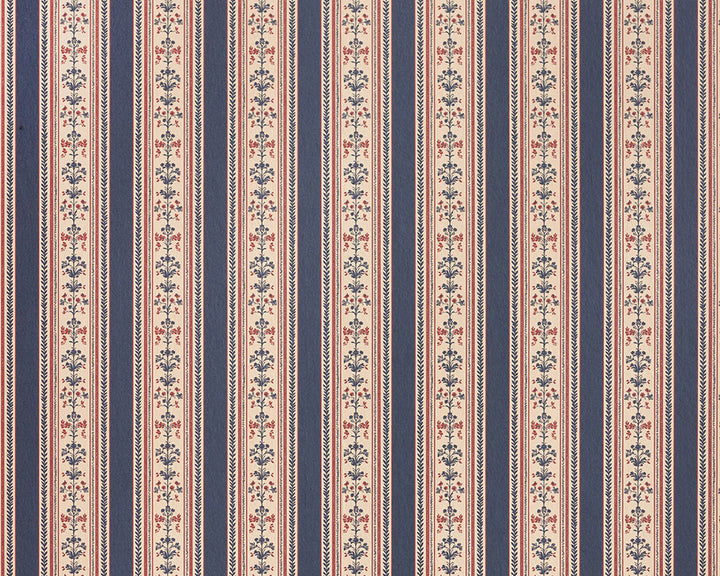 Barneby Gates Folk Stripe Wallpaper in Navy