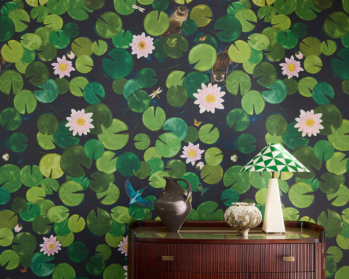 Little Greene Lily Pads Mural Wallpaper