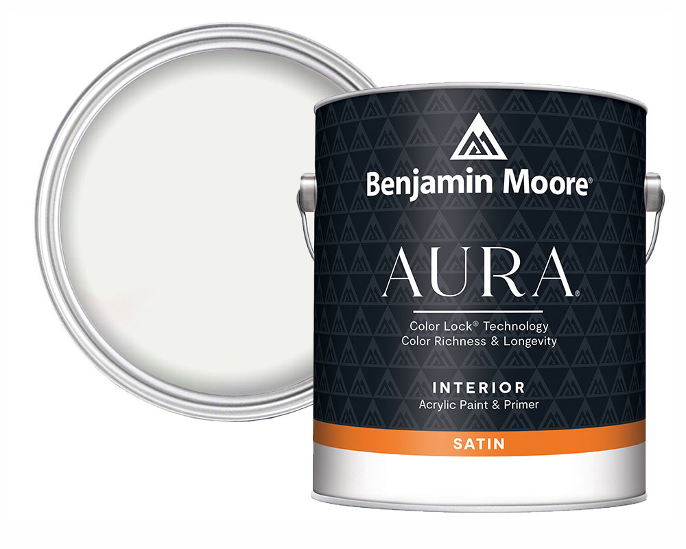 Benjamin Moore Aura® Interior Satin Paint - Super White - 1 Gallon - Outlet