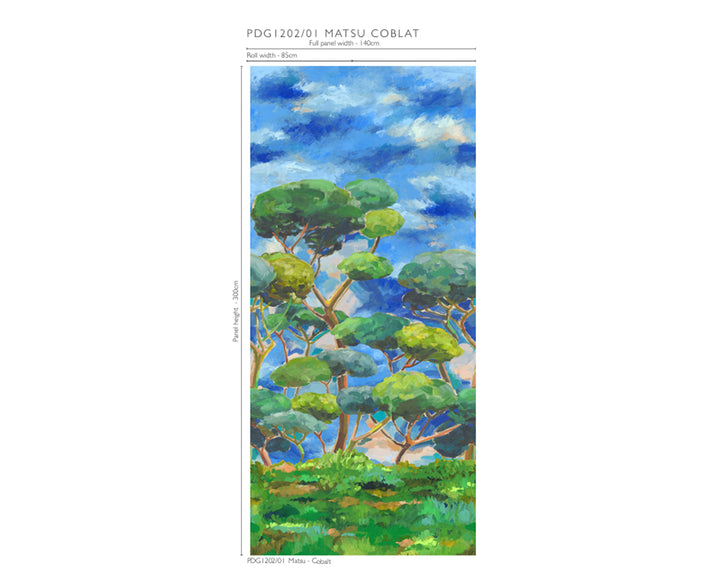 Designers Guild Matsu Wallpaper size chart