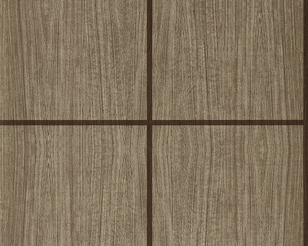 Harlequin Wood Blocks Wallpaper in Walnut/Gloss