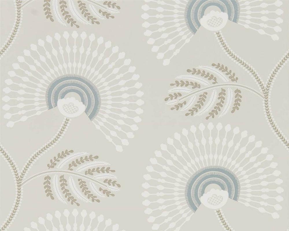 Harlequin Louella Wallpaper in Seaglass/Pearl