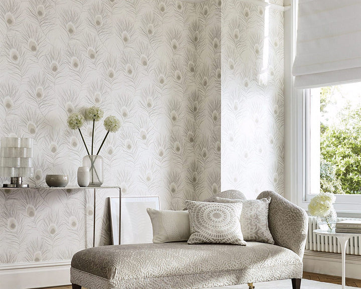 Harlequin Orlena Wallpaper in a living room