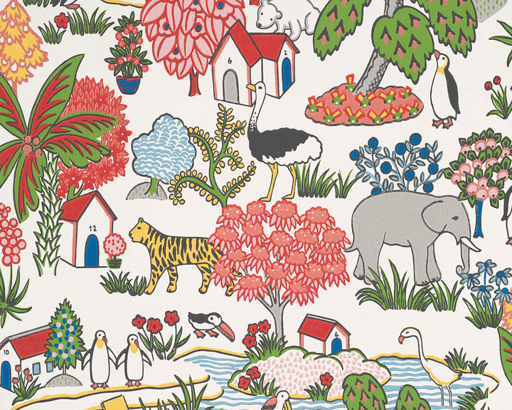 Little Greene Animal Kingdom Wallpaper in Atomic