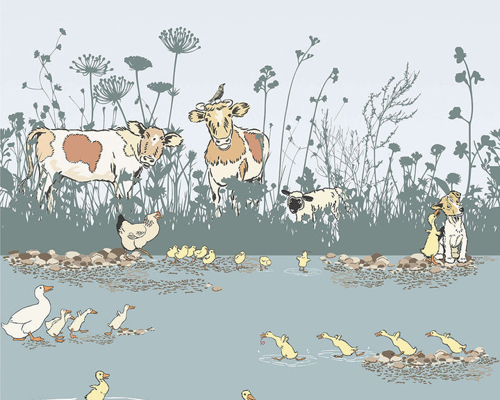 Little Greene Riverside Capers Wallpaper in Moo