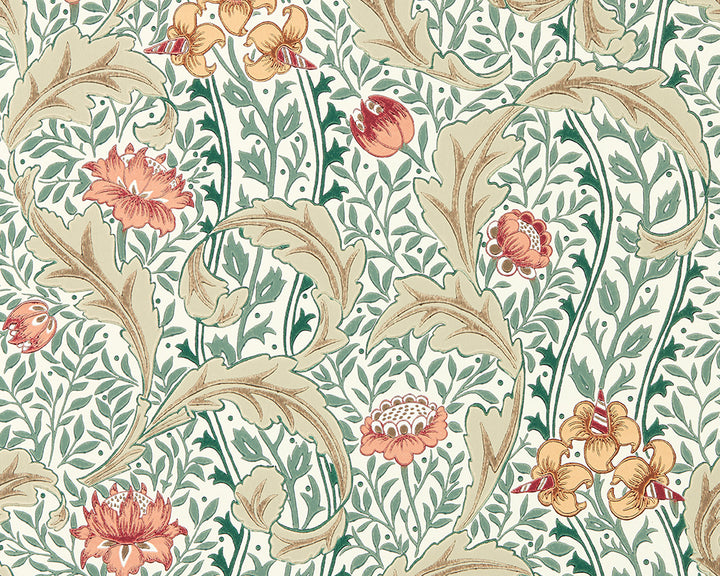 Morris & Co Wild Tulip & Vine Wallpaper